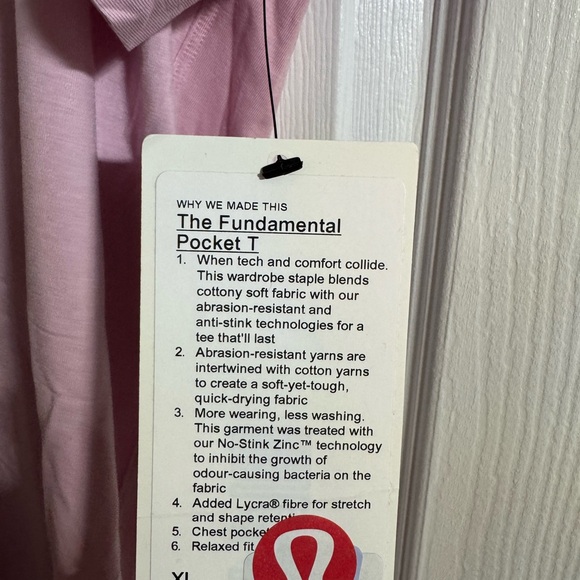 NWT LULULEMON Fundamental Pocket T - Pink Peony - Picture 3 of 5